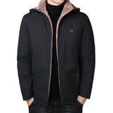 Winter Men's Bomber Jackets Casual Male Outwear Fleece Warm Windbreaker Padded Coats Man Business Hooded Jacket Clothing