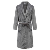 Autumn Winter Thicken Robe Men Kimono Bathrobe Gown Nightgown Warm Flannel Male Nightwear Intimate Lingerie Plus Size Homewear