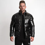 Fashion Winter New Warm Cotton Jacket Muscle Hooded Zipper Jacket Men's Casual Loose Cotton Jacket Coat