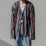 Men's Wear Knitted Cardigan Sweater Jacket Man's Korean Fashion Autumn And Autumn V Collar Single Breasted Long Sleeve Tops