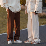 Winter Plus Velvet Thick Corduroy Pants Men Warm Fashion Casual Wide-leg Pants Men Streetwear Loose Straight Pants Mens Trousers