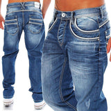 Foesce Straight Jeans Men High Waist Jean Spring Summer Boyfriend Jeans Streetwear Loose Cacual Designer Long Denim Pants Trousers