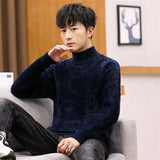 Man Winter Sweater High Collar Black Mohair Sweatshirt Slim Fit Pullover Long Sleeve Thermal Sweater Sweater Designers Mens