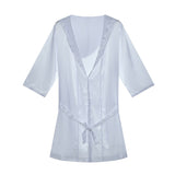 Fashion Men Robes Brand Sexy Ice Silk Men Bathrobe Sleepwear Short Sleeve Bath Robe Sleep Lounge