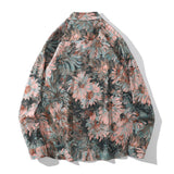 Streetwear Shirts Graffiti Daisy Flower Painting Print Blouse Hip Hop Harajuku Fashion Loose Long Sleeve Casual Tops