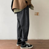 Foesce Harajuku Couple Denim Jeans Pants Men Vintage Clothes Printing Straight Spring Clothing Loose Plus Size Jean