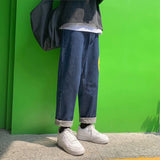 Foesce Straight-leg Jeans Men's Autumn/winter New Jeans Casual Pants Hip Hop Pants  Bell Bottom Jeans  Distressed Jeans