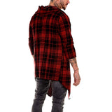 long coat men gothic trench coat men cardigan slim long cloak sweater hooded Knitted plaid fashion jacket autumn steampunk