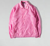 Hip Hop Windbreaker Coach Jacket Streetwear Mens Plain Blank Thin Coat Harajuku Casual Jackets Green Black Pink