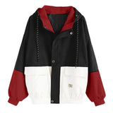 Foesce Autumn Women Corduroy Bomber Jacket Lady Patchwork Casual Jacket Female Clothing Loose Hip Hop Women's Winter Coat