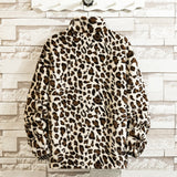 Autumn Leopard Jacket Men And Women Soft Loose Outerwear Fashion Street Zipper Hooded Coat Clothing Male Female Plus Size 4XL