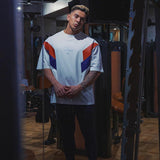 European And American Cross Border Muscle Brothers Sports Fitness Men's Short Sleeved T-shirt Fashion Casual Cotton Loose Short