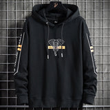 Foesce Plus size Hoodie Men Brand New Elephant Print Streetwear Harajuku Pullover Sweatshirts Male Cotton Hoody Oversized Tops 8XL
