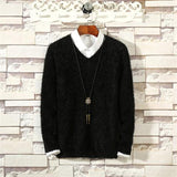 Man Winter Sweater High Collar Black Mohair Sweatshirt Slim Fit Pullover Long Sleeve Thermal Sweater Sweater Designers Mens