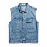 Veste Sans Manche Homme Mens Vest Mens Jackets Sleeveless Denim Jacket Veste Homme Sleeveless Jacket Men Casual Cotton Comfort