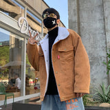 Men Autumn Winter Thicken Warm Corduroy Jackets Men's Outwear Hip Hop Coat Male Teen Casual Jacket Colorful