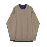 Men's wear round collar sweater Korean loose trendy kintted tops for male autumn and winter thickened new clothes