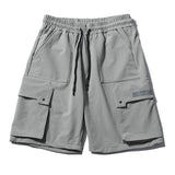 Harajuku Cargo Shorts Hip Hop Multi Pockets Short Pants Jogging Summer Casual Loose Cotton Cargo Elastic Waist Trousers