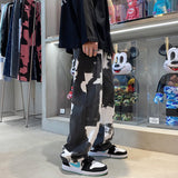 Foesce Tie-dye Jeans Denim Pants Men's Jeans for Men Streetwear Jean Baggy Man Male Oversize Trendyol Mens Wide Men´s Boys Clothing