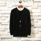 Man Winter Sweater High Collar Black Mohair Sweatshirt Slim Fit Pullover Long Sleeve Thermal Sweater Sweater Designers Mens