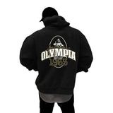 Fall Men's Fashion New Orsay Commemorative Fitness Hooded Sweatshirt Trend Loose Olympia Casual Running Sports Tops