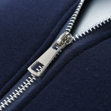Men's Zipper Long Hooded Solid Color Personality Dark Style Full Body Sweatshirts Winter Warm Male Hip Hop Jacket Plus Size 5xl