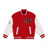 Foesce Letter Embroidery Woman Jacket Retro Street Stitching Coat Women Loose Casual Hit Color Baseball Uniform Women Jackets Clothes