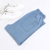 Cotton Linen Men Trousers Casual Work wear Pants Office Summer Thin Elastic waist Business Full-length Trousers