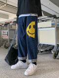 Foesce Straight-leg Jeans Men's Autumn/winter New Jeans Casual Pants Hip Hop Pants  Bell Bottom Jeans  Distressed Jeans