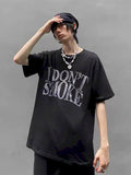 Foesce New Summer Harajuku T Shirts Men's Punk Tops Printed Diamond Unisex Tshirt Women Tee Couples Clothing