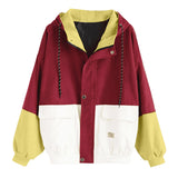 Foesce Autumn Women Corduroy Bomber Jacket Lady Patchwork Casual Jacket Female Clothing Loose Hip Hop Women's Winter Coat