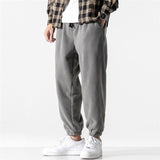 Foesce New Loose Jogging Pants Men New Fashion Fleece Autumn Winter Warm Sweatpants Male Outdoor Straight Trousers Pantalon Hommes
