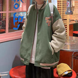 Woolen Men's Jacket Autumn Winter All-match New Thickening Trend Handsome Student Loose Baseball Uniform Women Varsity Coat