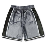 Hip Hop Casual Shorts Embroidery Color Block Patchwork Jogger Cargo Cotton Short Pants Men Loose Streetwear Sweatpants