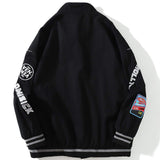 Harajuku Hip Hop Streetwear Energetic Jacket With Reflective Strips Jacket Coat Men Autumn Cotton Button Jacket Tops