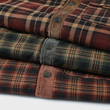 Winter Shirt For Men Thick Warm Fleece Shirts Plaid Pure Cotton Mens Shirt Long Sleeves Camisa Masculina Plus Size M-3XL