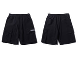 Harajuku Cargo Shorts Hip Hop Multi Pockets Short Pants Jogging Summer Casual Loose Cotton Cargo Elastic Waist Trousers