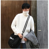 Man Winter Sweater High Collar Black Mohair Sweatshirt Slim Fit Pullover Long Sleeve Thermal Sweater Sweater Designers Mens