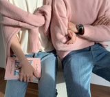 men's wear round collar sweater autumn winter fashion Korean style fitloose knitted long sleeve tops