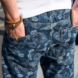 Trendy Men Plus Size Jeans Loose Baggy Casual Denim Pants Straight Trousers Hiphop Harem Jeans Streetwear Men Clothing