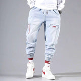 Foesce New Streetwear Hip Hop Cargo Pants Men's jeans Cargo Pants Elastic Harun pants Joggers Pants In Autumn and Spring Men Cloth
