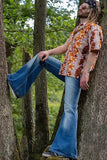 Men Punk Jeans Trousers High Waist Jeans Retro Men's Flare Pants Fashion Plus Size Blue Jeans Men Clothing