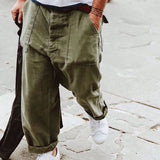 Casual Loose Straight Pants For Mens New Fashion Solid All-match Long Trouser Men Autumn Winter Simple Harajuku Pants Streetwear
