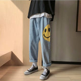 Foesce Straight-leg Jeans Men's Autumn/winter New Jeans Casual Pants Hip Hop Pants  Bell Bottom Jeans  Distressed Jeans