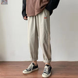 Men Women Autumn Pants Korean Trend Oversized Hip Hop Straight Cargo Trousers 2023 Spring Ankle-length Sports Casual Preppy Pant