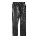Foesce Harajuku Black Jeans Men's Vibe Waxed Casual Trousers Straight Pockets Oversized Pencil Pants Loose Hip Hop Mens Pants