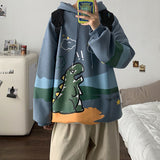 Cute Cartoon Hoodie Streetwear Boy Japanese Hip Hop Sweatshirt Men Fashion Tops Casual Funny Spring Autumn Harajuku Clothes Male