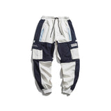 Ribbons Harem Joggers Men Cargo Pants Streetwear Hip Hop Casual Pockets Track Pants Male Harajuku Fashion Trousers