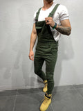 Fashion Men's Ripped Jeans Jumpsuits Hi Street Distressed Denim Bib Overalls For Man Suspender Pants Size S-XXXL