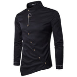 Embroidery Shirt Men Brand New Long Sleeve Mens Dress Shirts Casual Slim Fit Button Down Chemise Homme Camisetas Hombre
